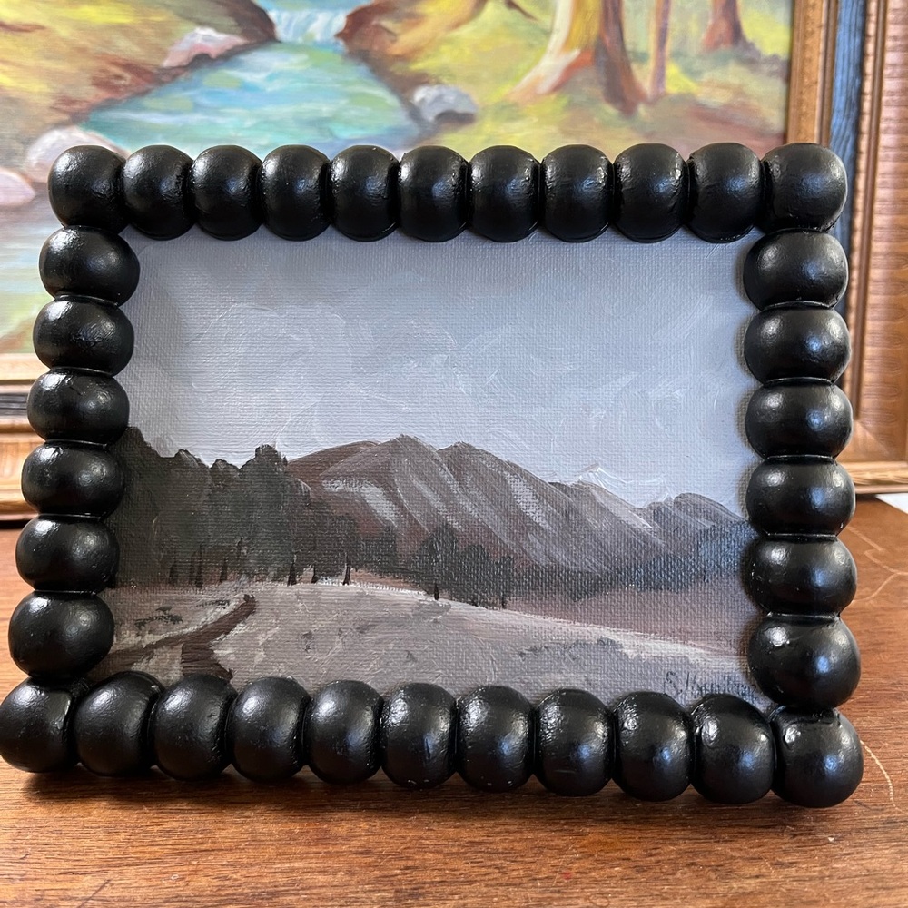 Original acrylic painting in a bobble frame of Boulder, Colorado